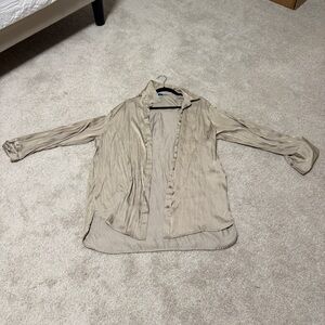 Old Navy Beige Button-Up Blouse